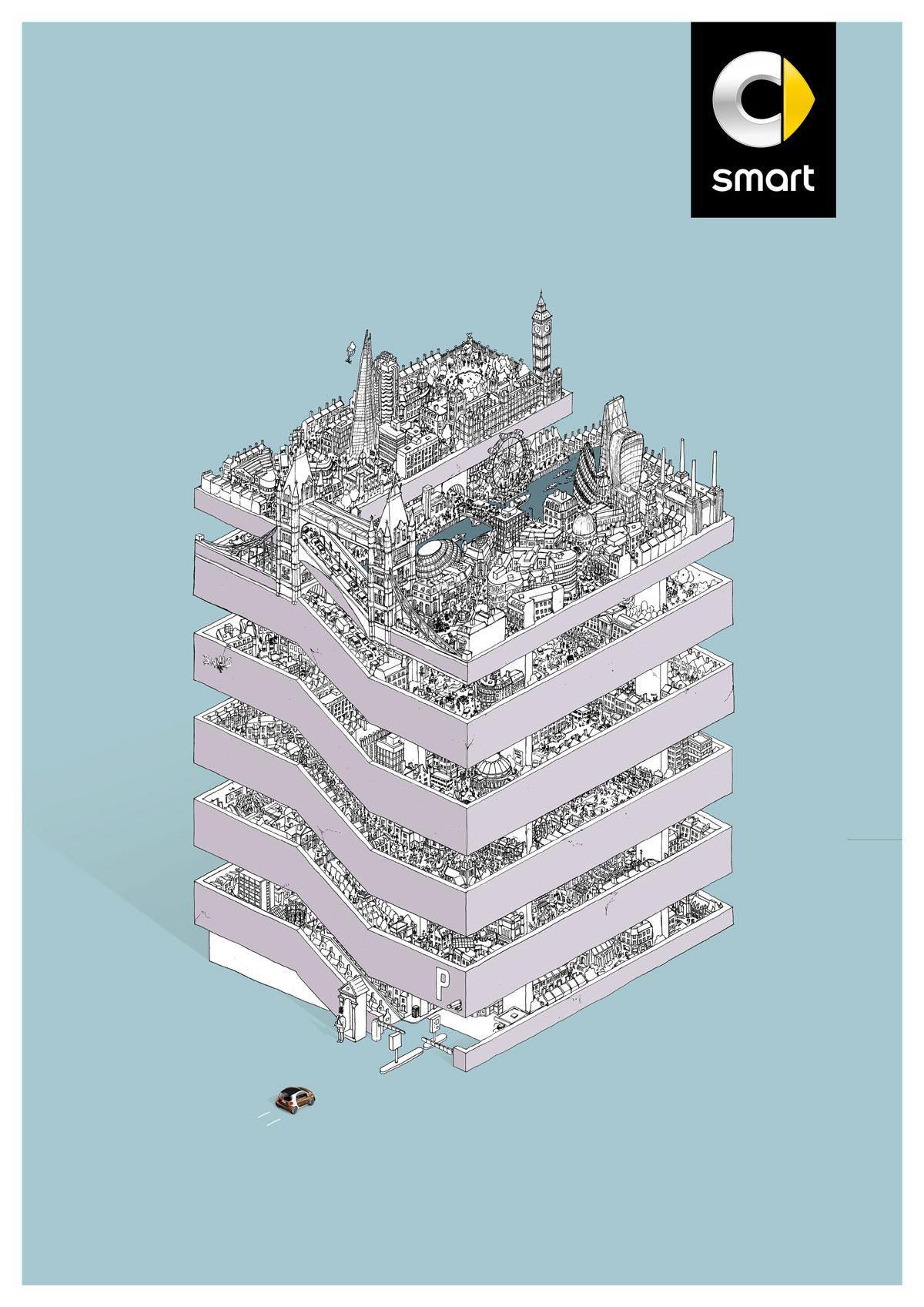 smart “Parking Ramps” / “London”, “Rome”, “Berlin”