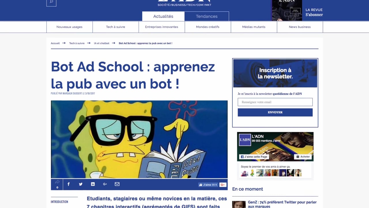 BAS: Bot Ad School