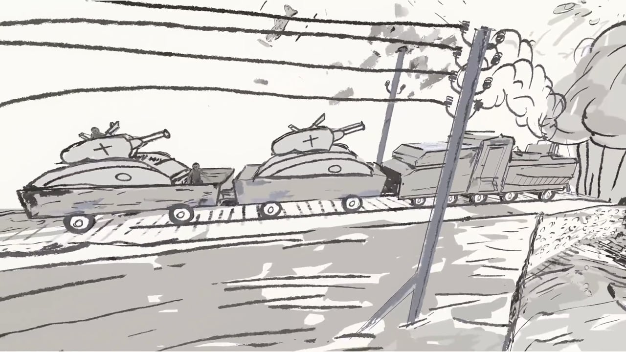 War: Kids’ drawings in VR animation