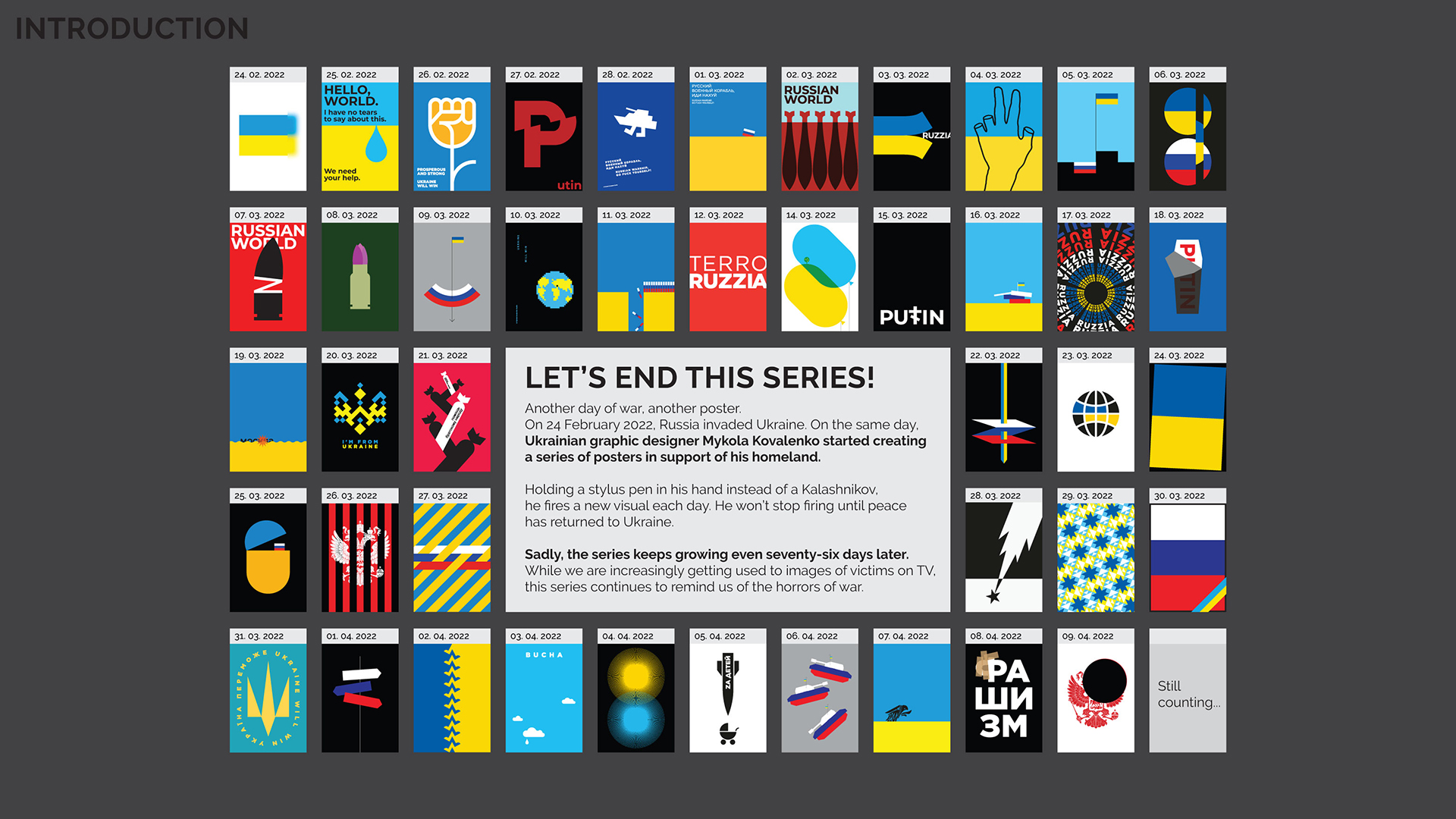 Series of daily posters