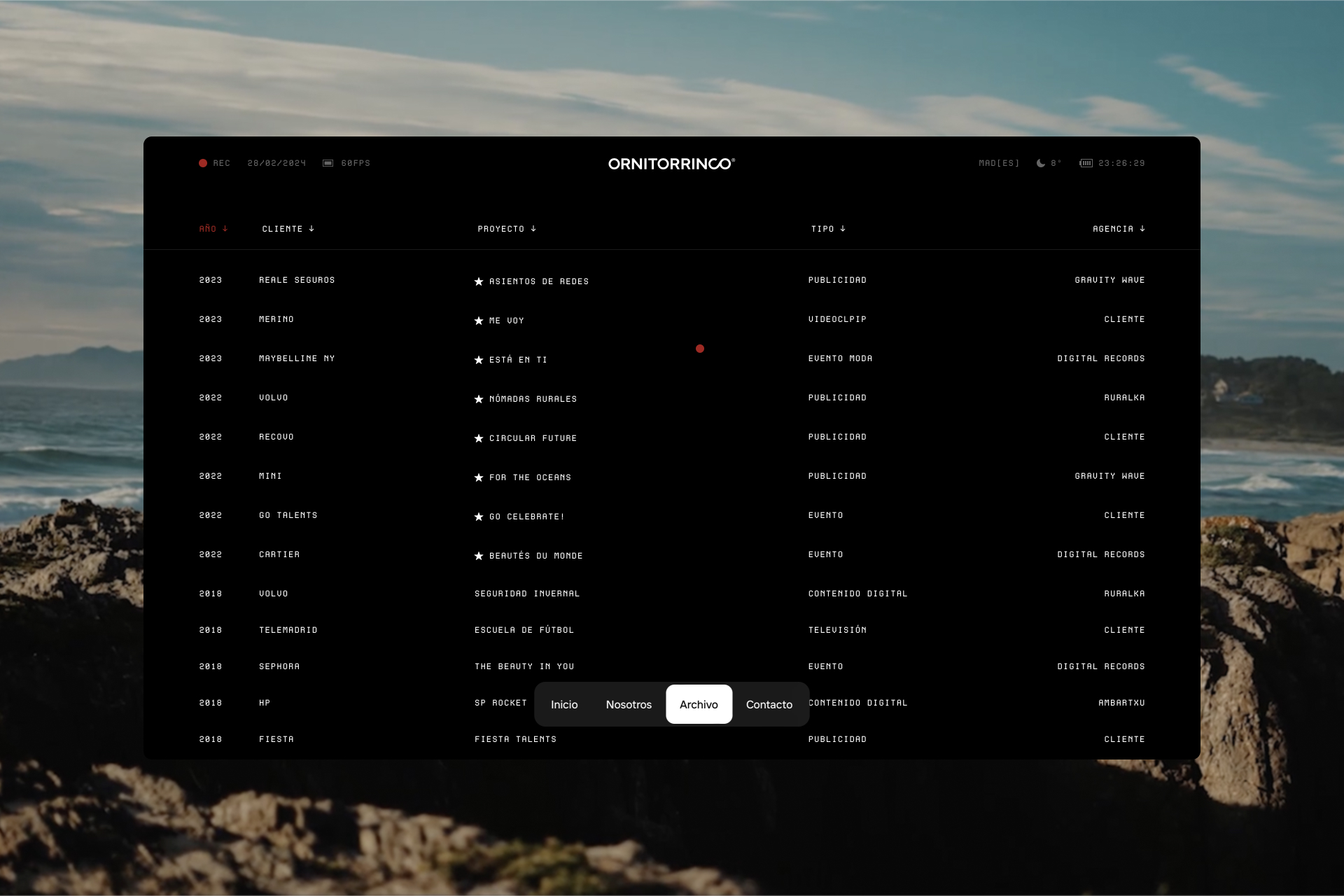Ornitorrinco Website