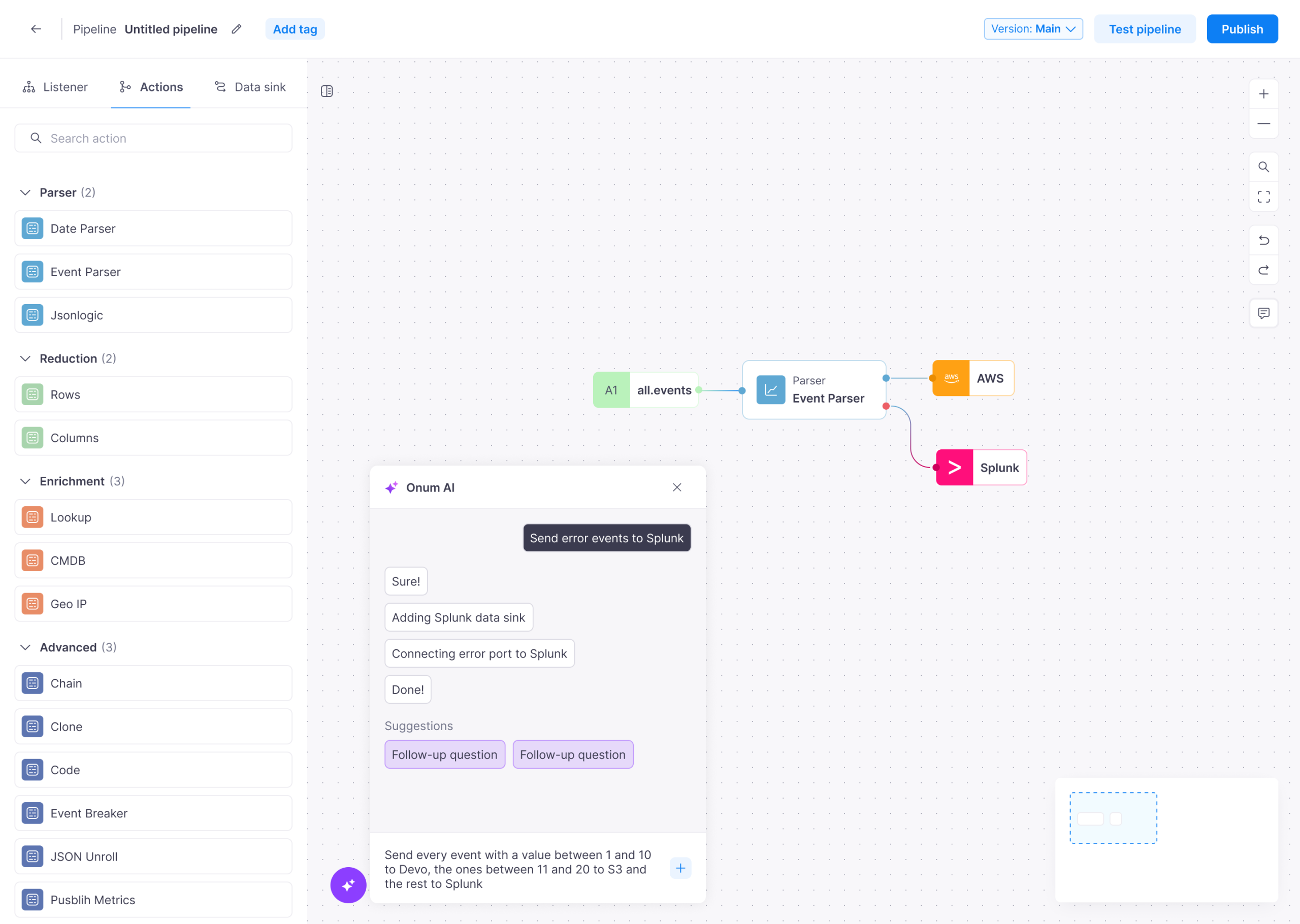 Onum Product – Transform your noisy data into something meaningful