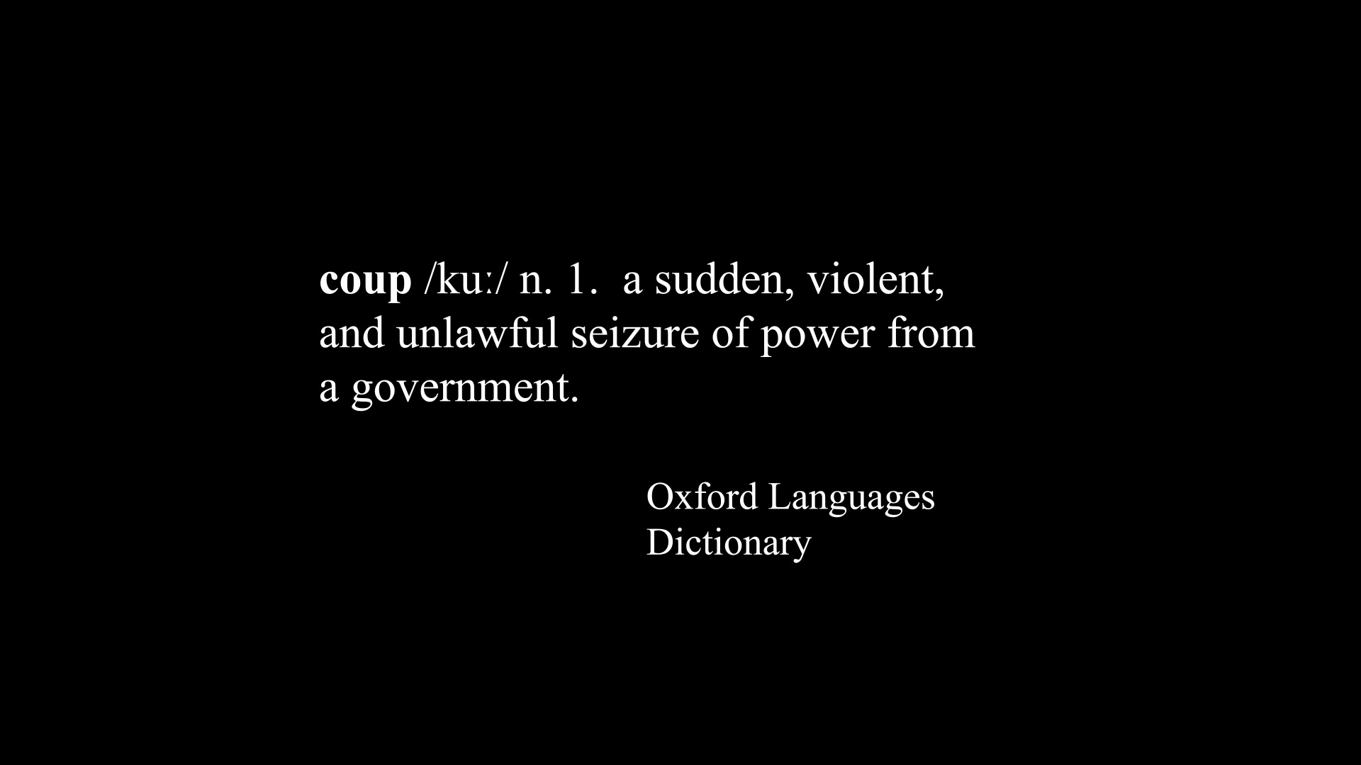 COUP IN THE THEATRE