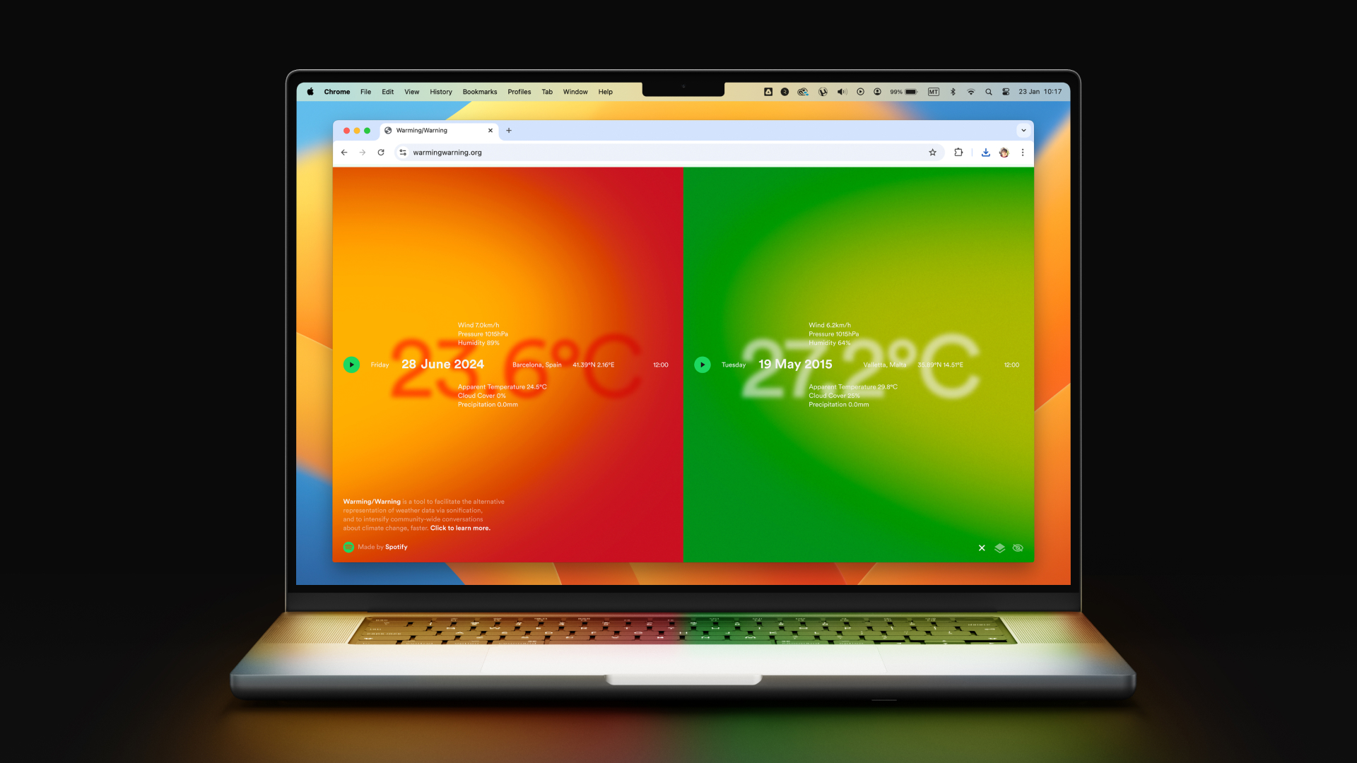 Warming/warning